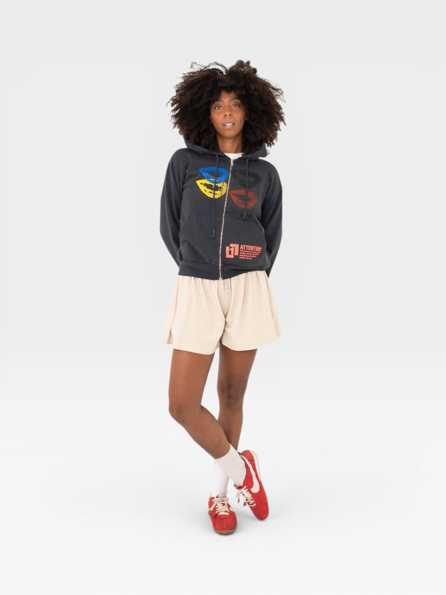✤smile✤ Smile(s) Zip Hoodie - Slate – LAST ONE LEFT