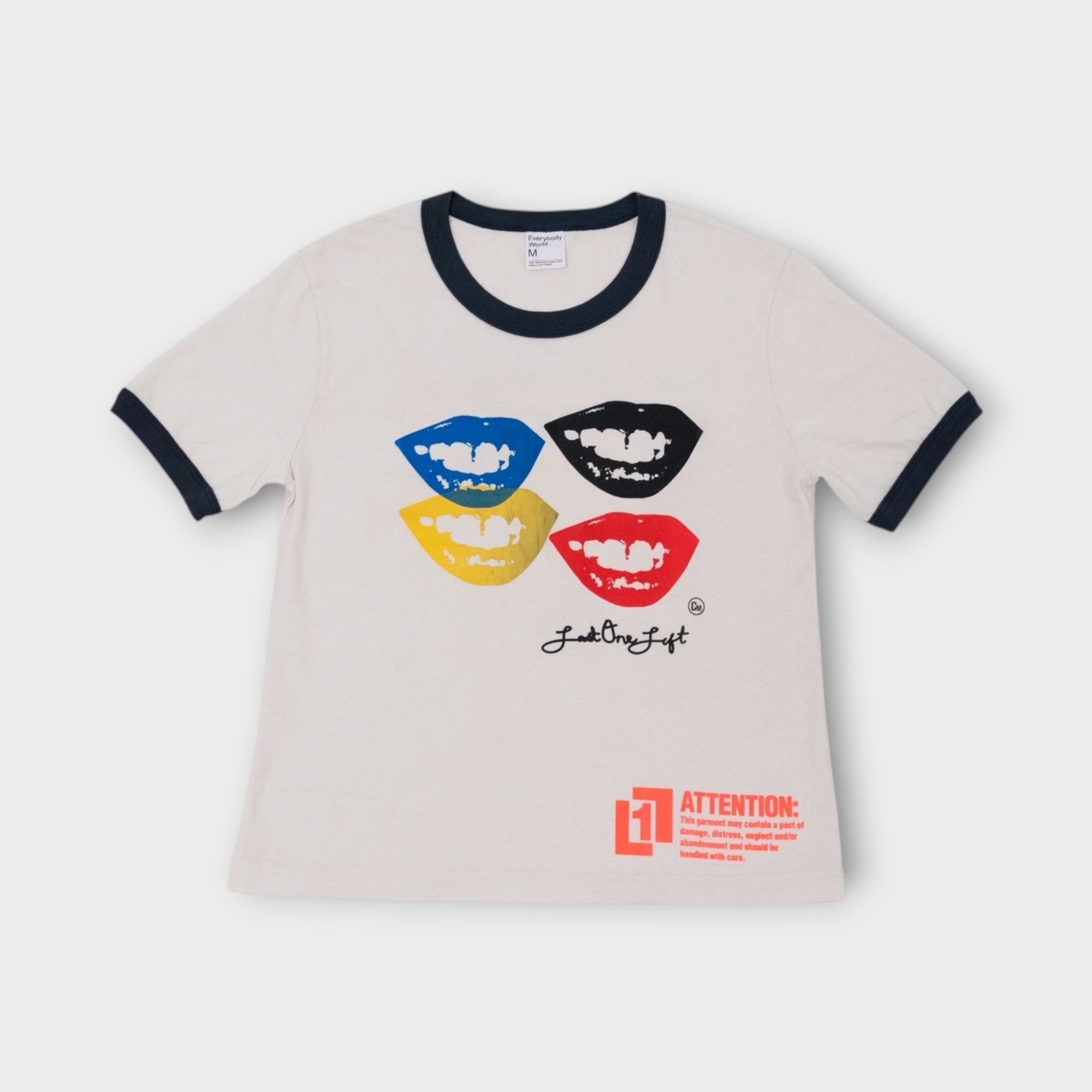 Smile(s) Ringer Tee - Slate