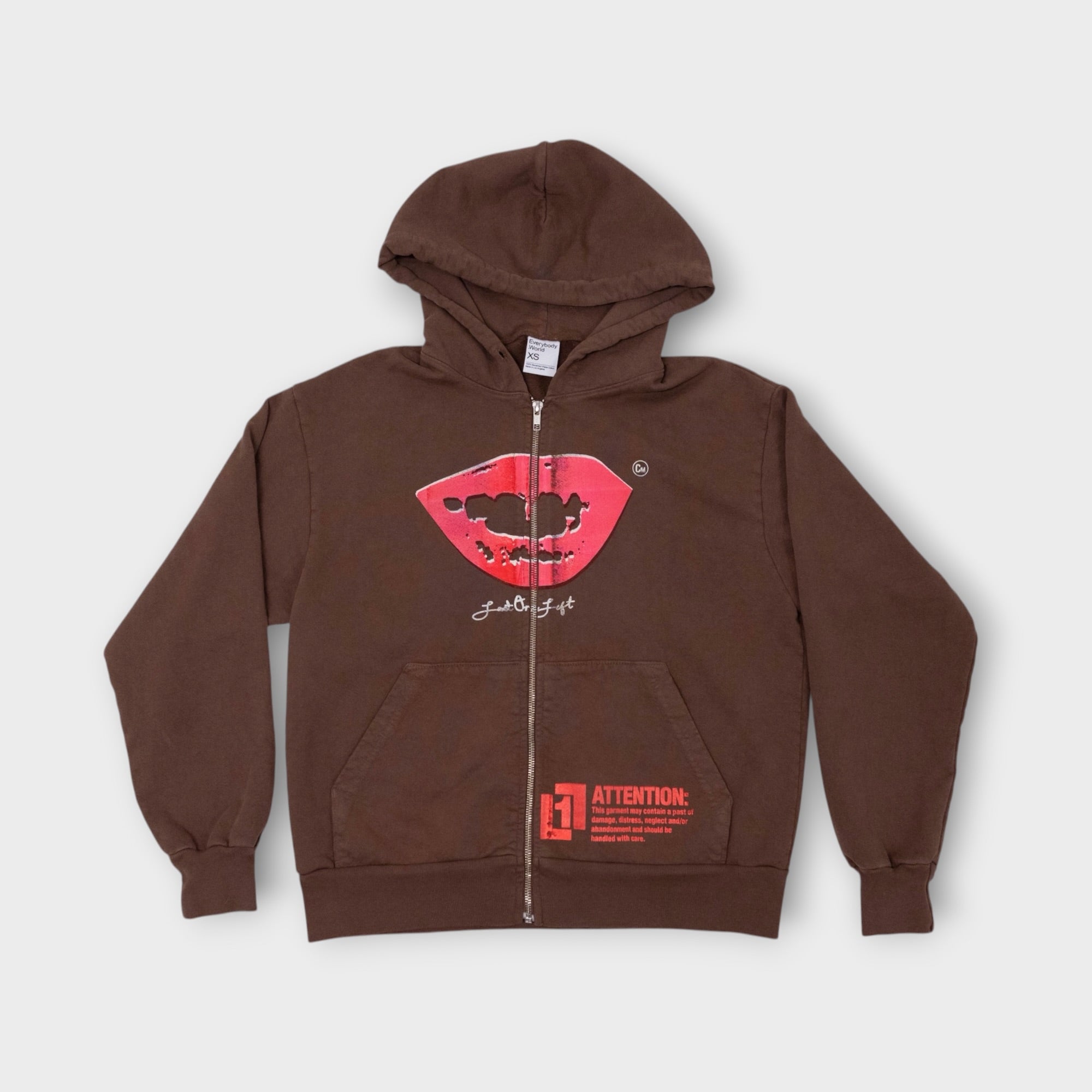 Smile Zip Hoodie - Soil