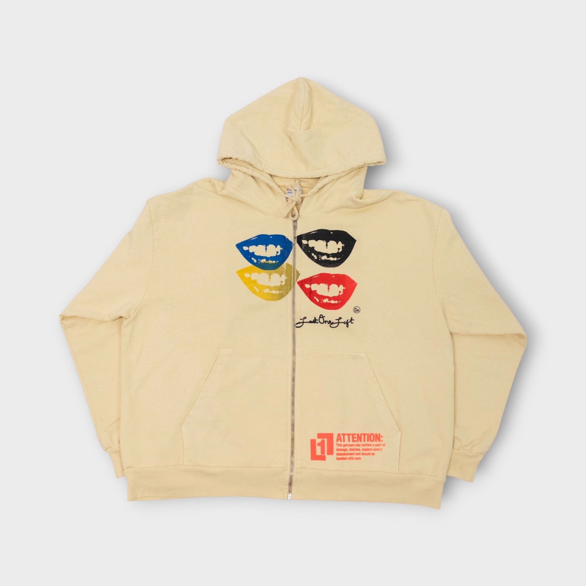 Smile(s) Zip Hoodie - Butter Yellow