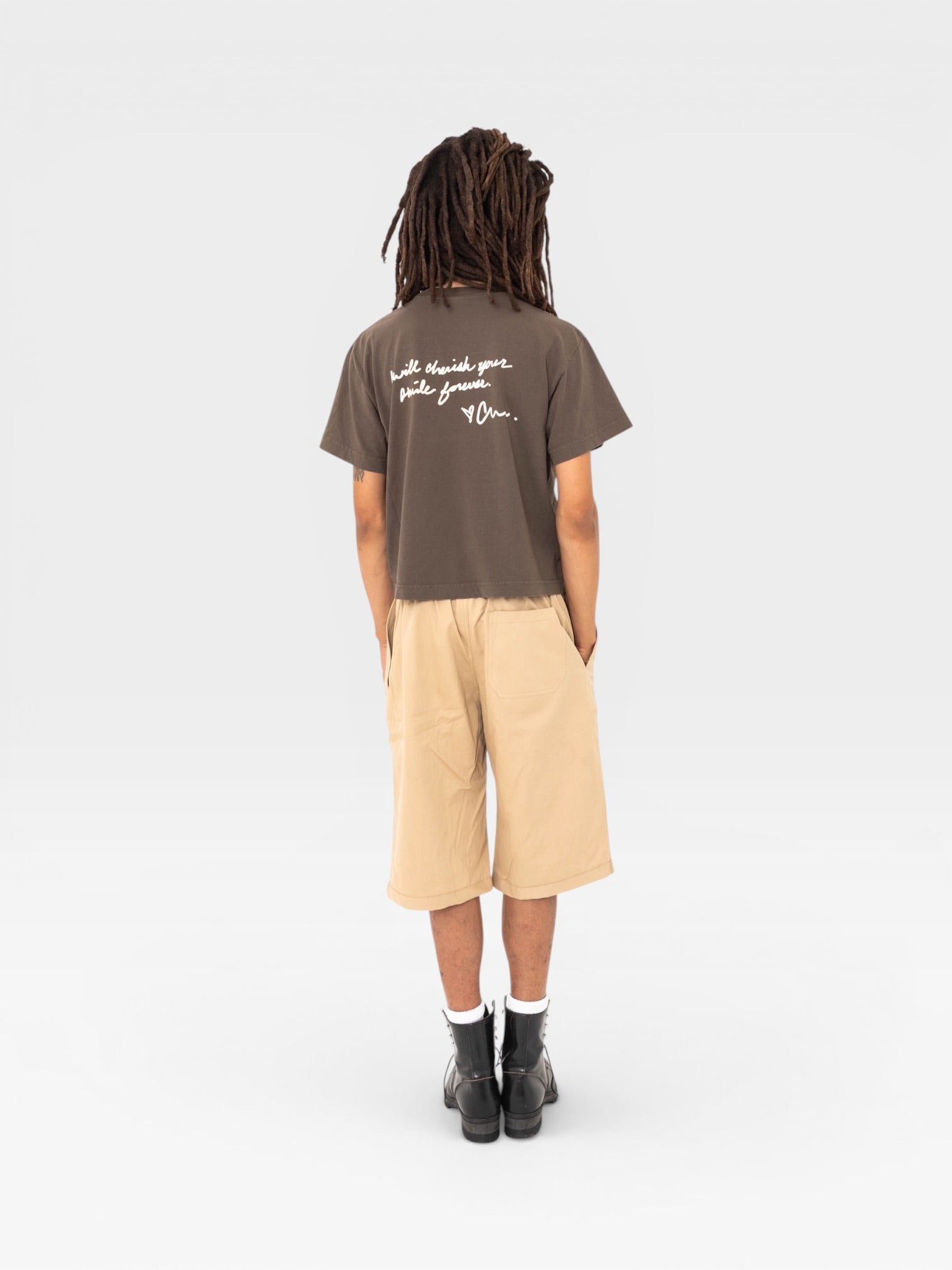 Smile Boxy Tee - Soil