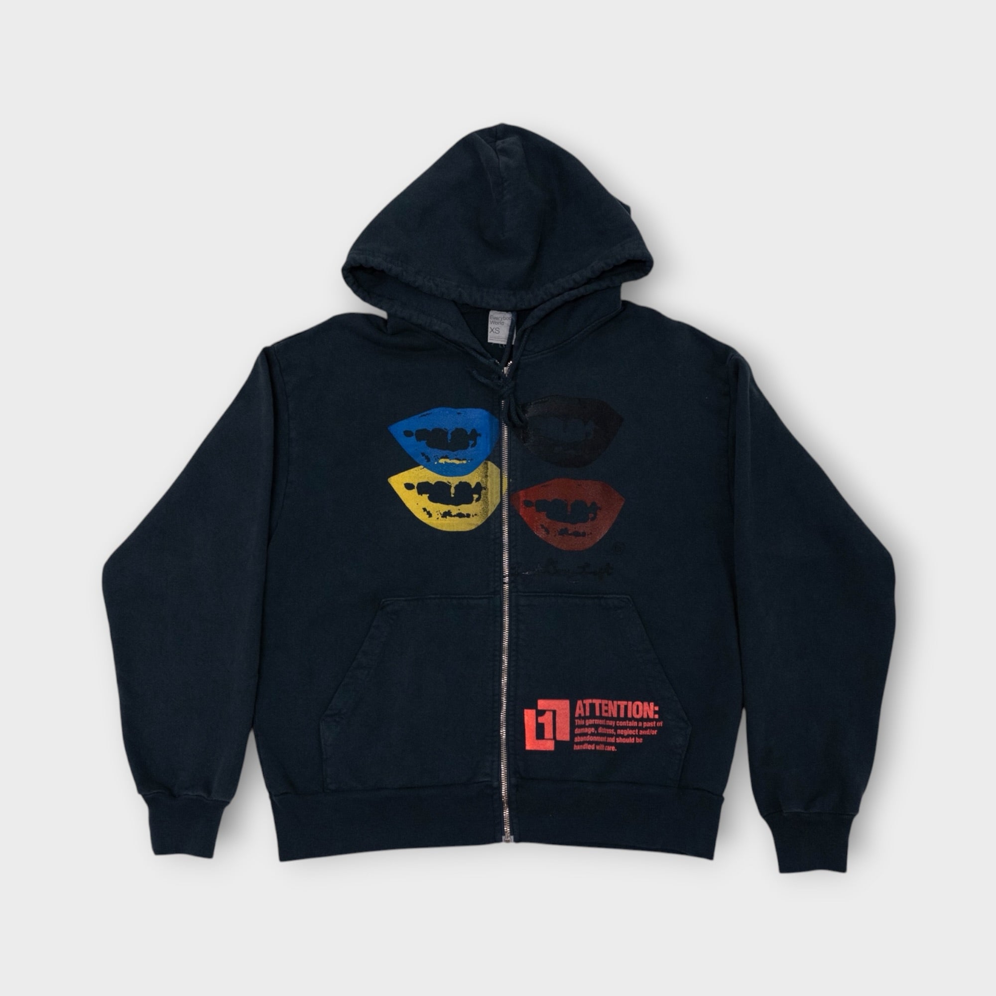 Smile(s) Zip Hoodie - Slate – LAST ONE LEFT