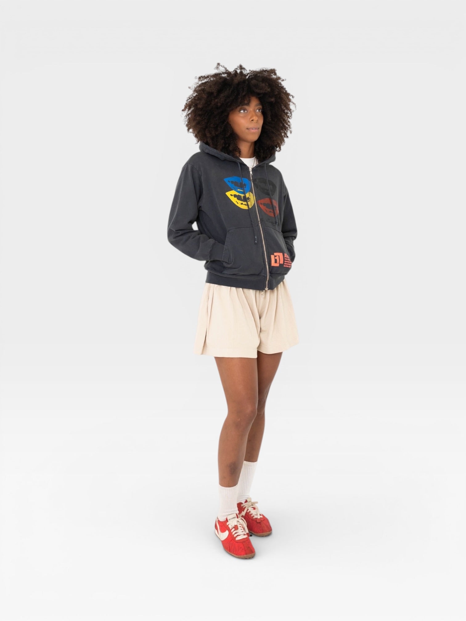 Smile(s) Zip Hoodie - Slate – LAST ONE LEFT