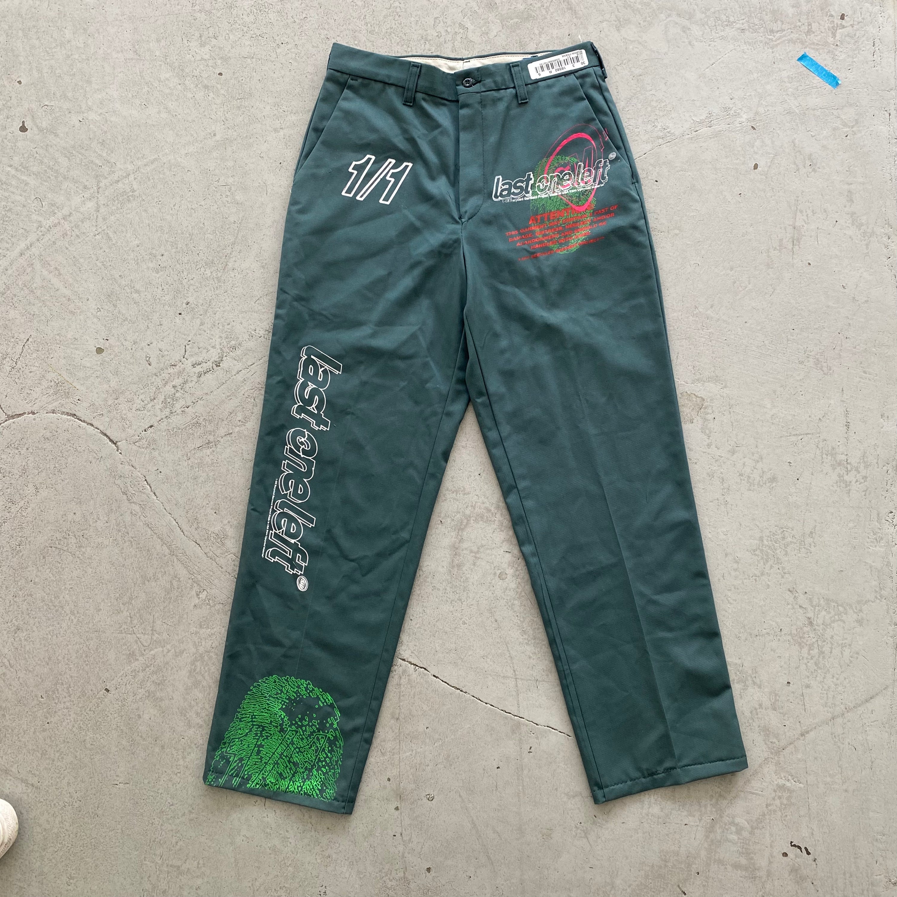 Green work trousers (32” x 30”)