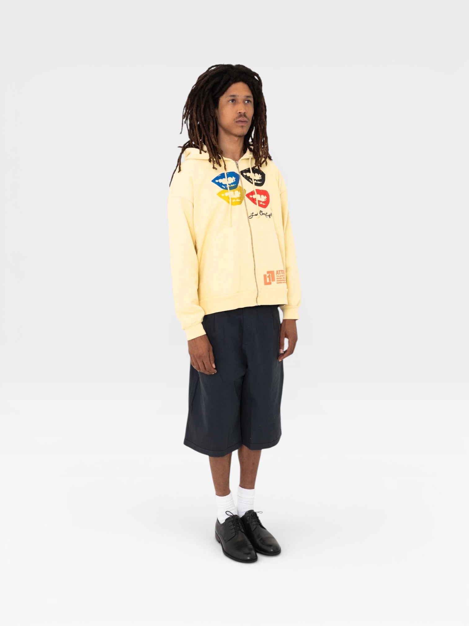 Smile(s) Zip Hoodie - Butter Yellow
