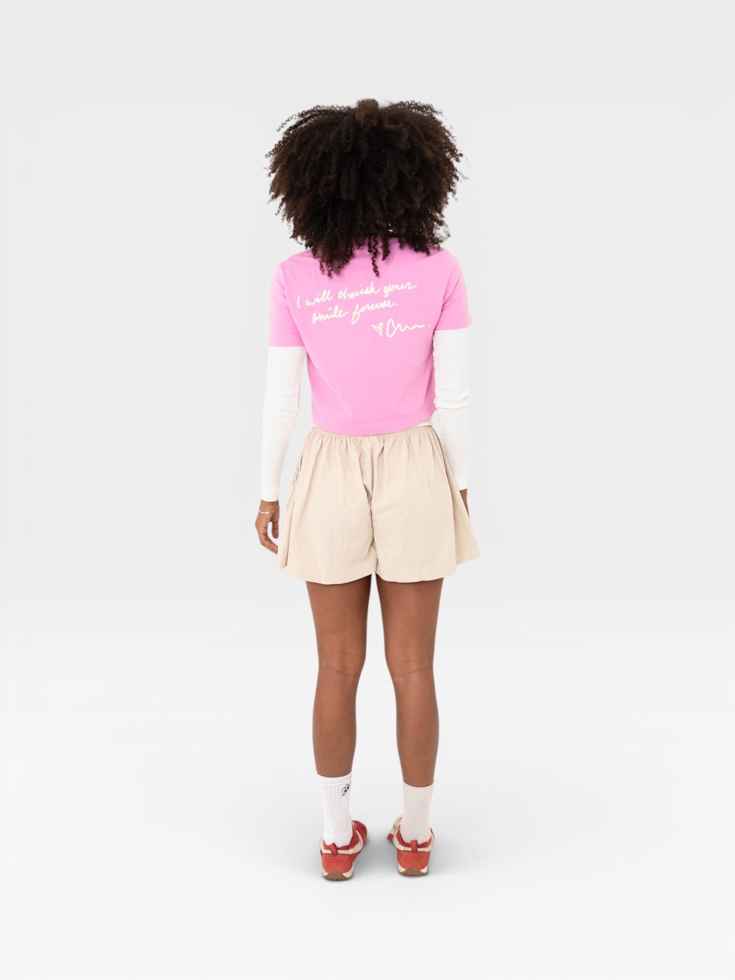 Smile Baby Tee - Pixie Pink