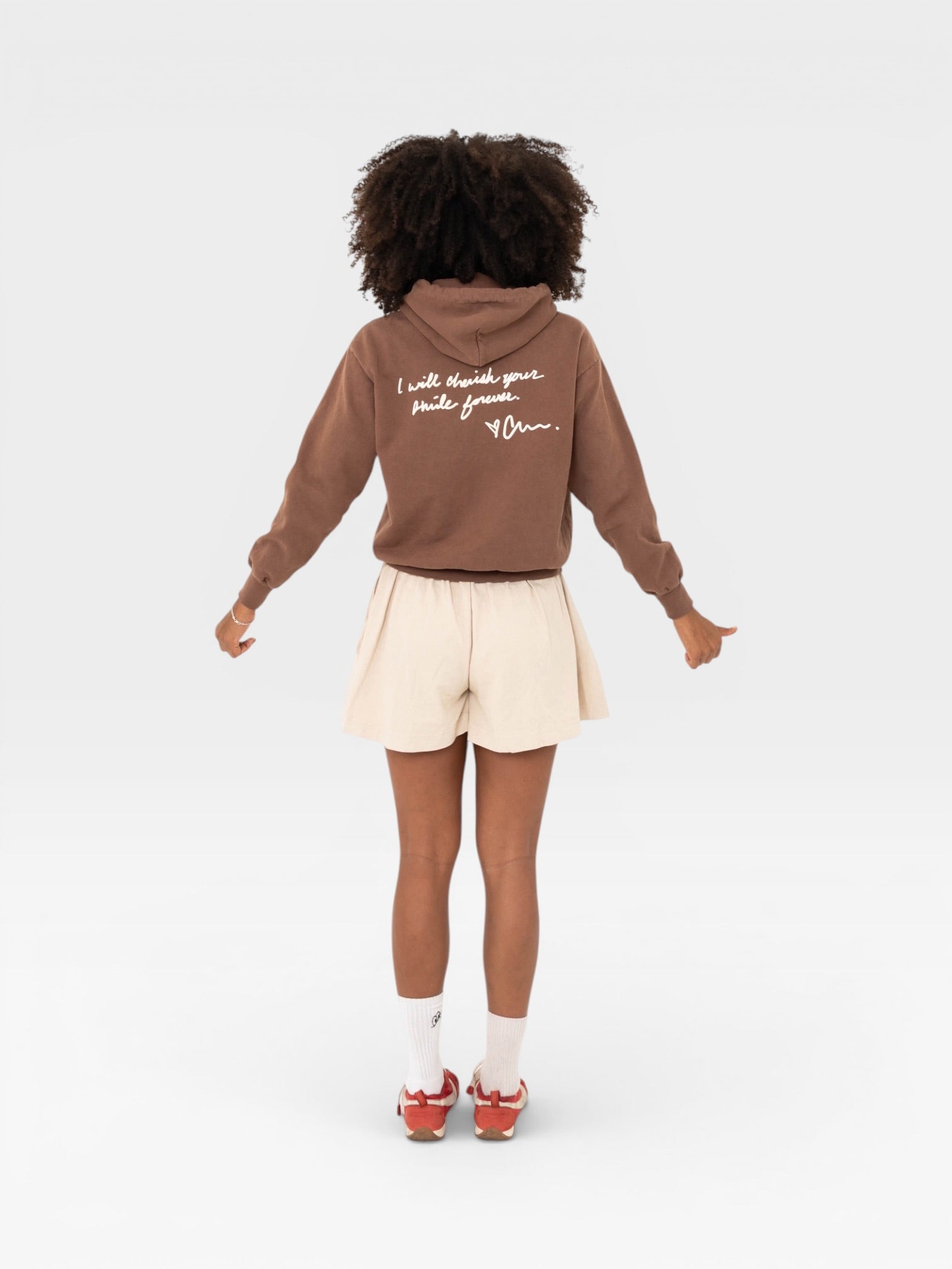 Smile Zip Hoodie - Soil