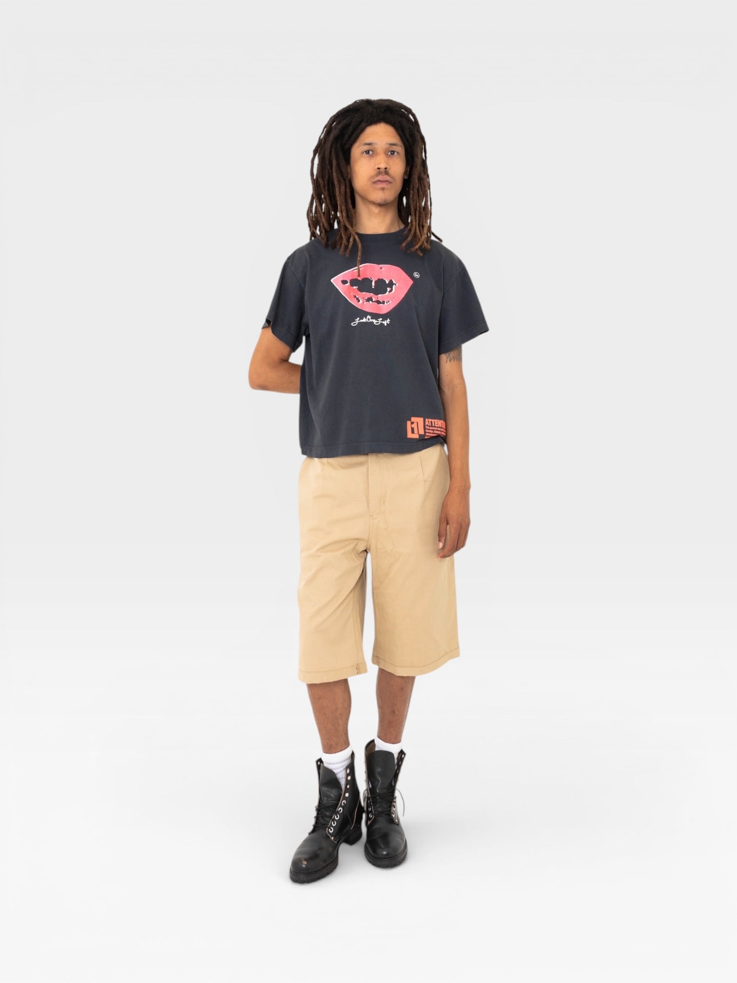 Smile Boxy Tee - Slate