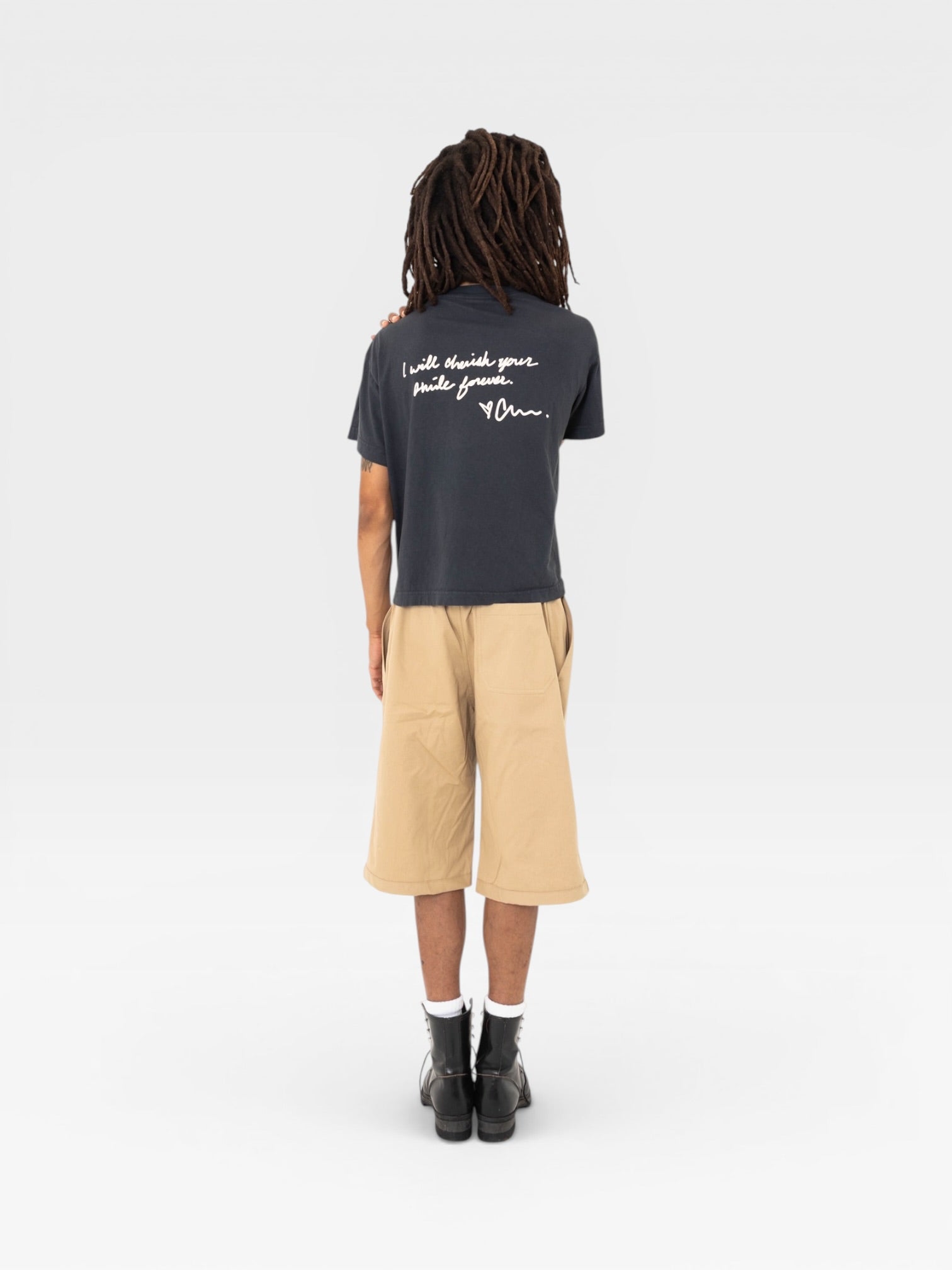 Smile Boxy Tee - Slate
