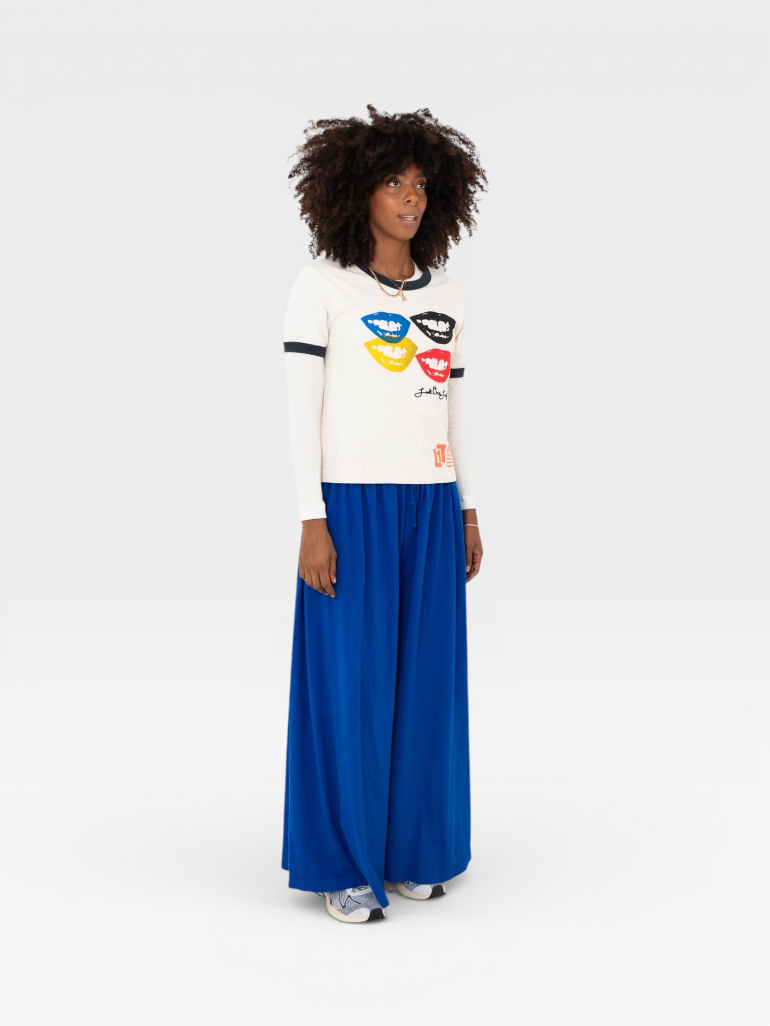 Smile(s) Ringer Tee - Slate – LAST ONE LEFT