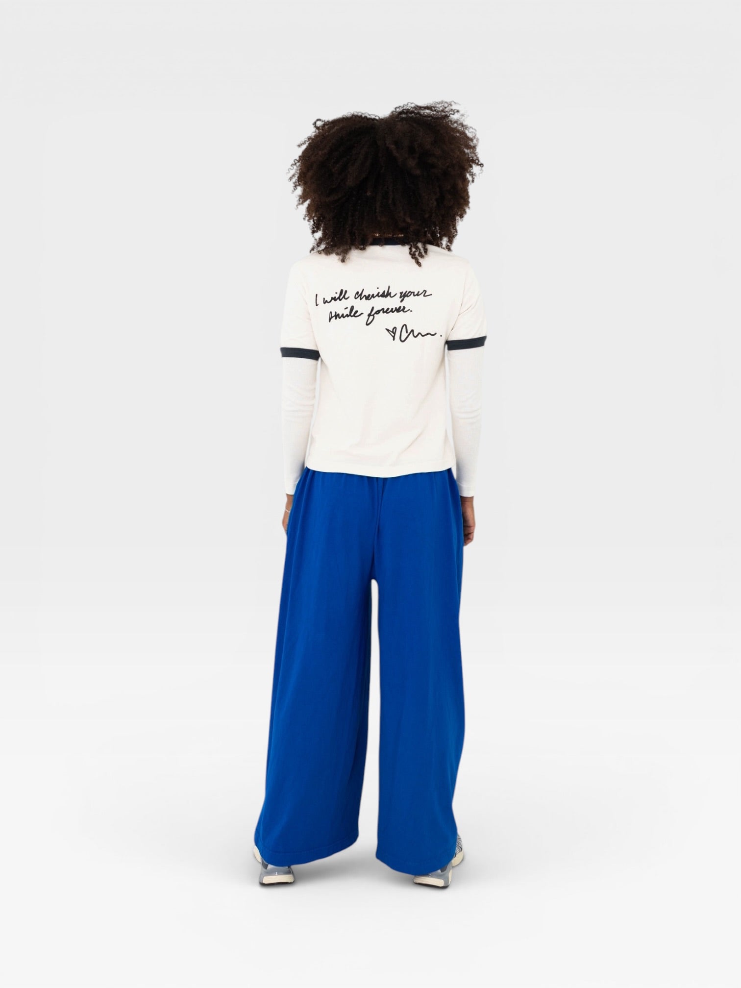 Smile(s) Ringer Tee - Slate